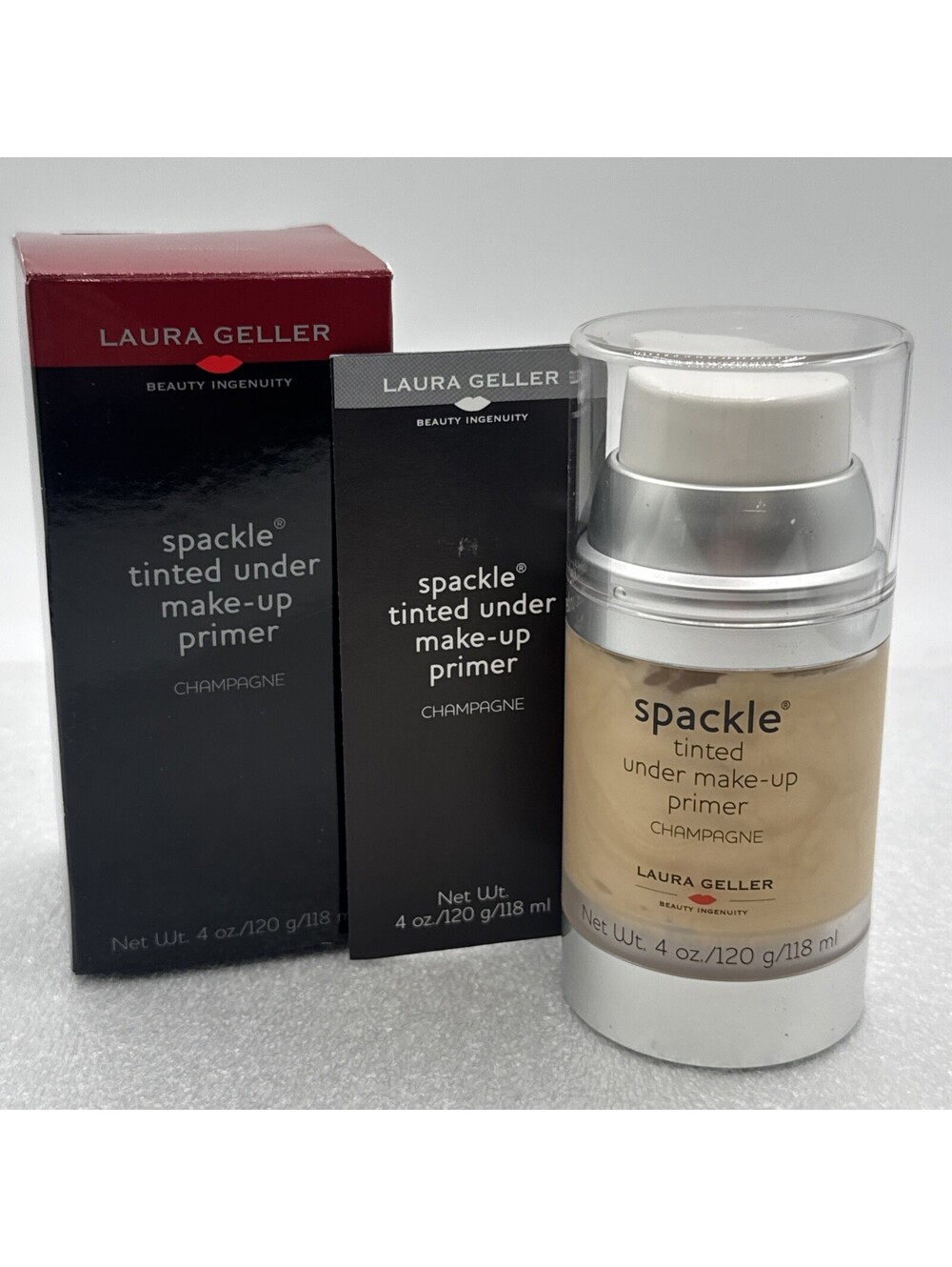 Laura Geller Spackle Tinted Under Make-up Primer Champagne 4oz New in Box